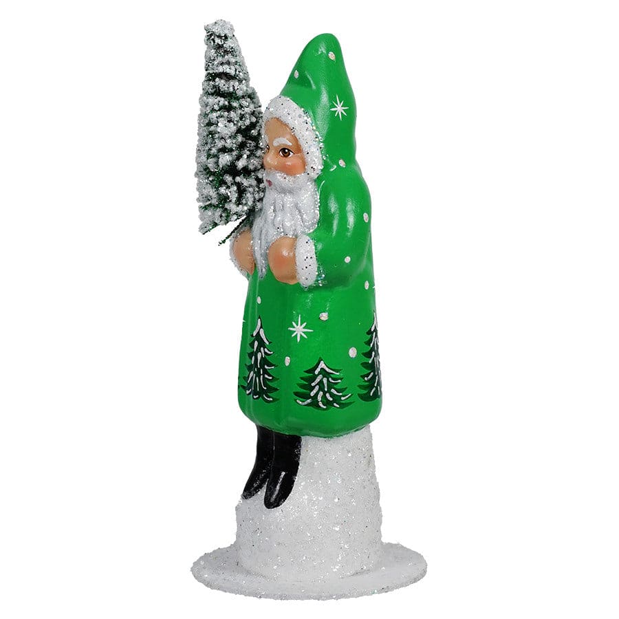 Ino Schaller Frosted Tree Green Coat Santa - Image 2