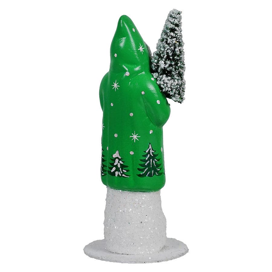 Ino Schaller Frosted Tree Green Coat Santa - Image 3
