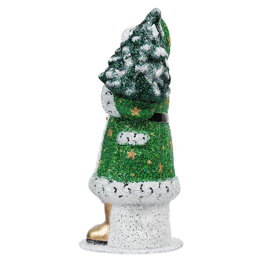 Ino Schaller Green Beaded & Glittered Gold Stars Santa - Image 2
