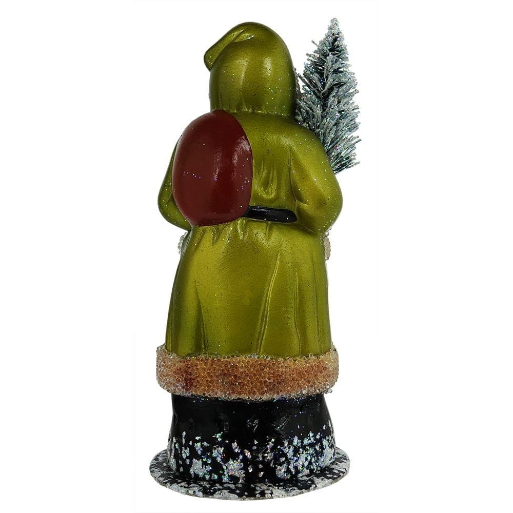 Ino Schaller Green Beaded Santa with Tree - Image 2