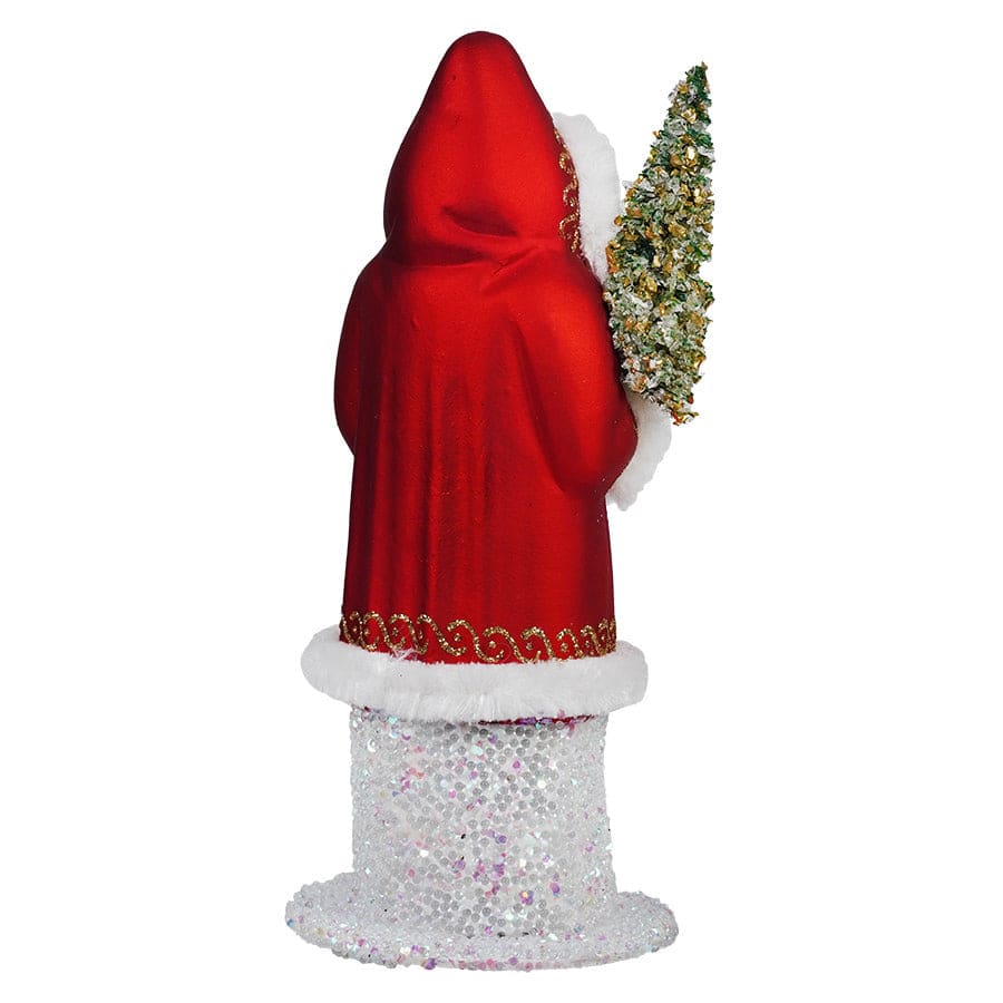 Ino Schaller Red Coat Santa With Swirling Gold Accents - Image 3