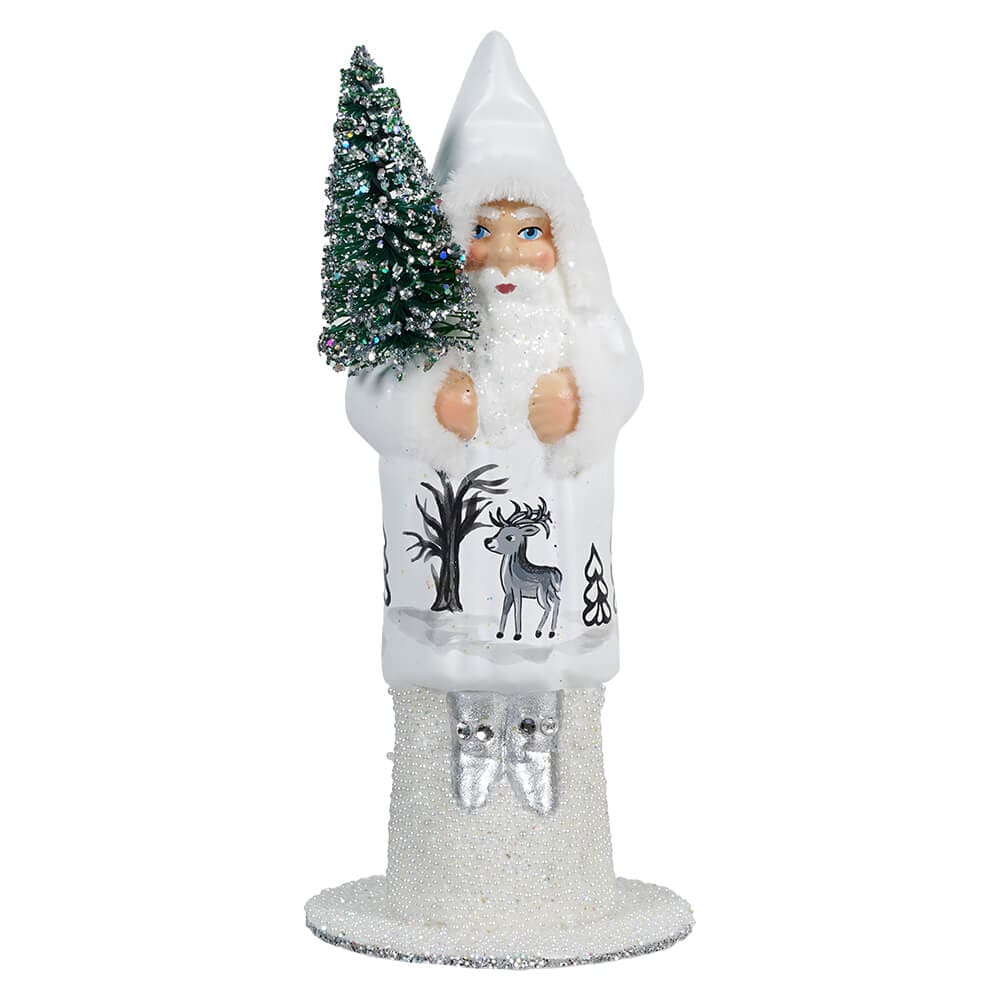 Ino Schaller White Coat Reindeer Winter Scene Santa