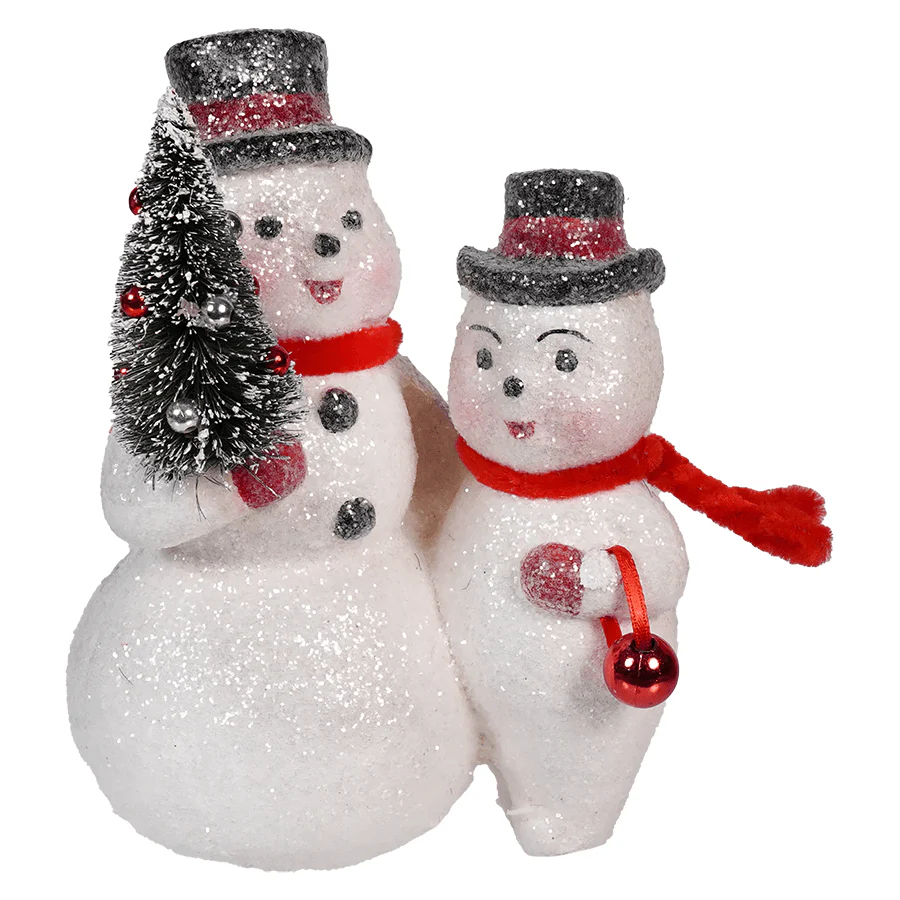 Jolly Pair Of Snowmen Figurine