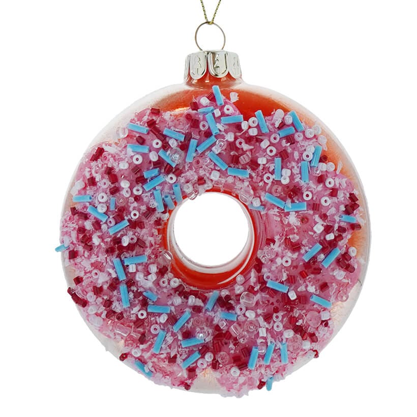 Large Frosted Donut With Sprinkles Ornament
