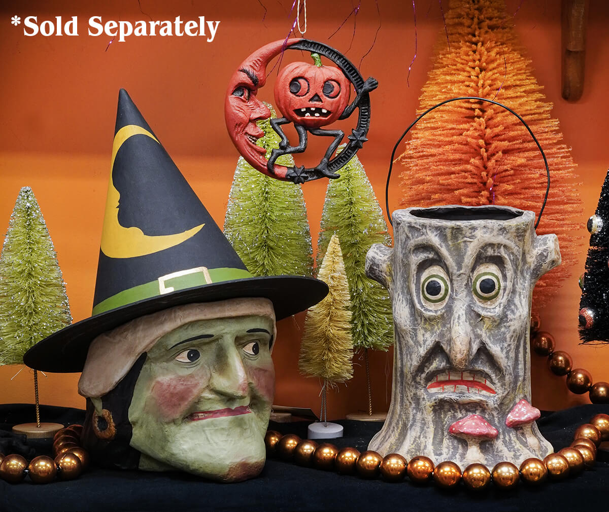 Large Green Faced Witch Candy Bucket - Image 4