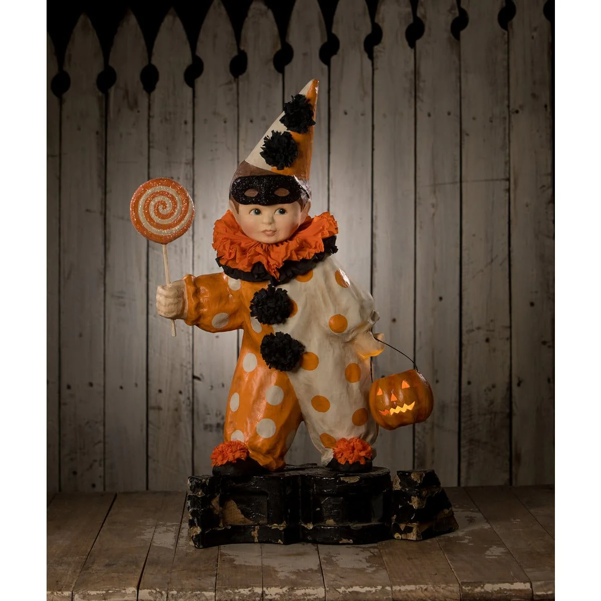 Large Halloween Masquerade Clown Boy - Image 5