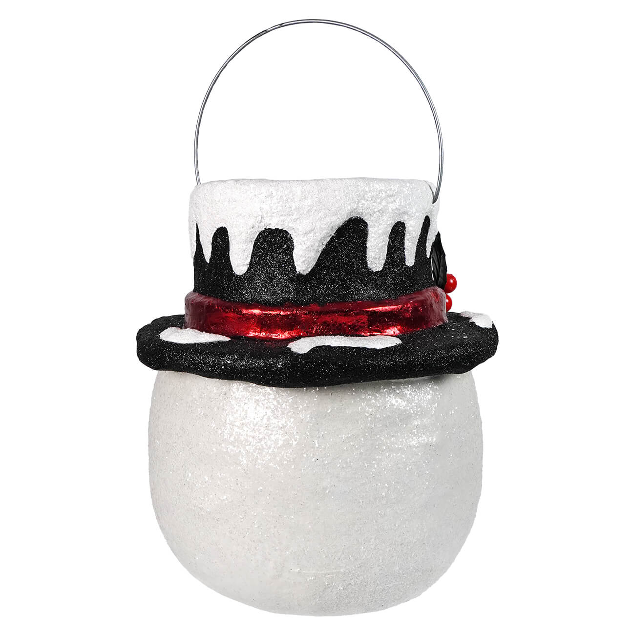 Large Holly Hat Snowman - Image 2