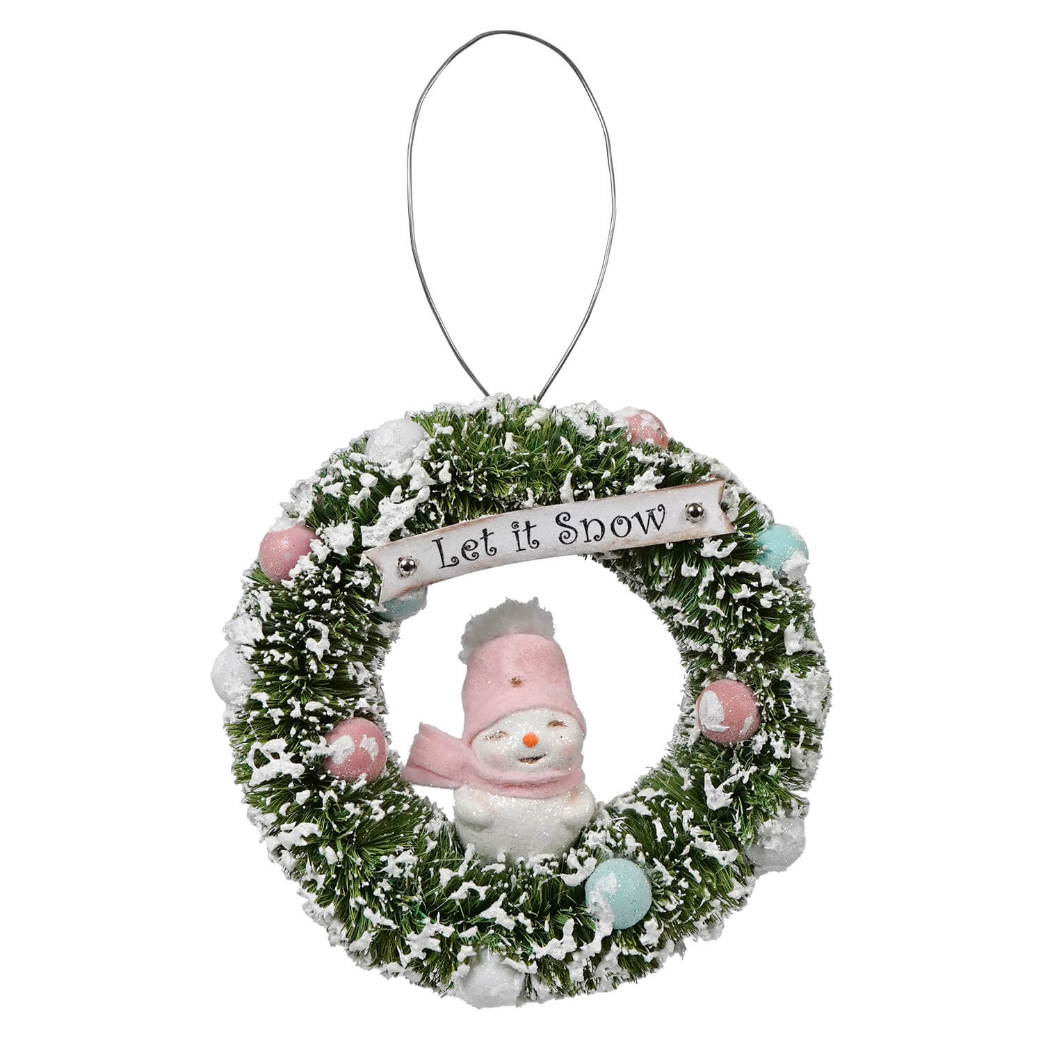 Let it Snow Snowgirl In Wreath