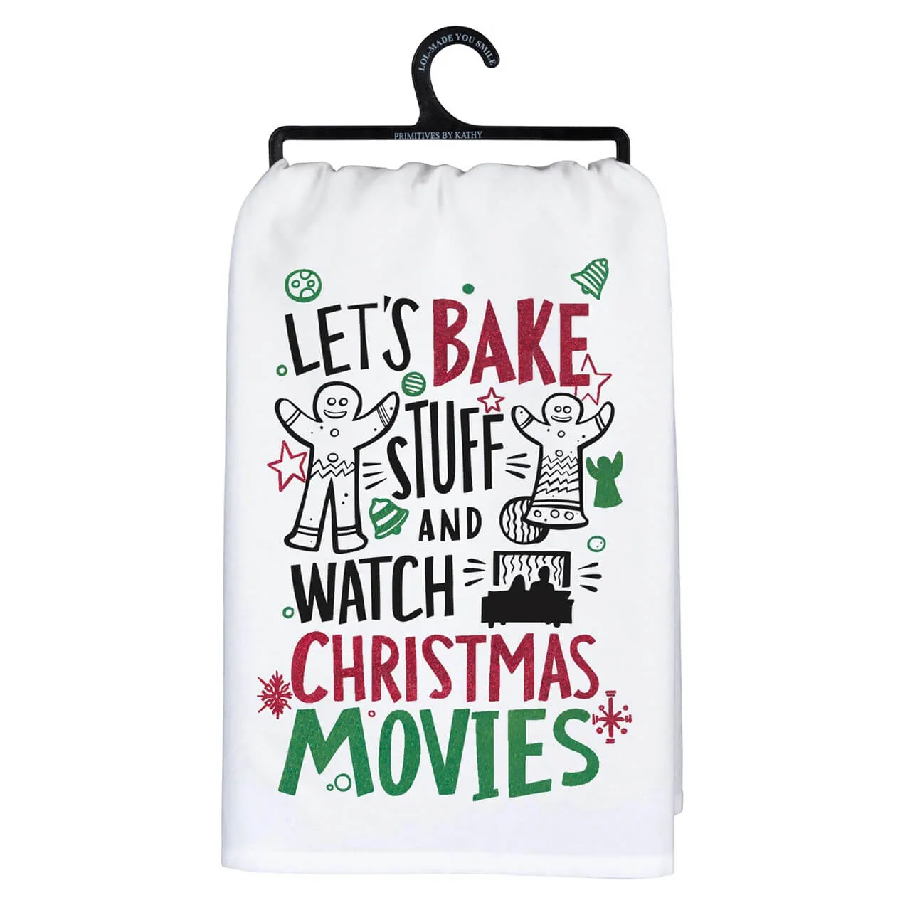 Let's Bake And Christmas Movies Kitchen Towel