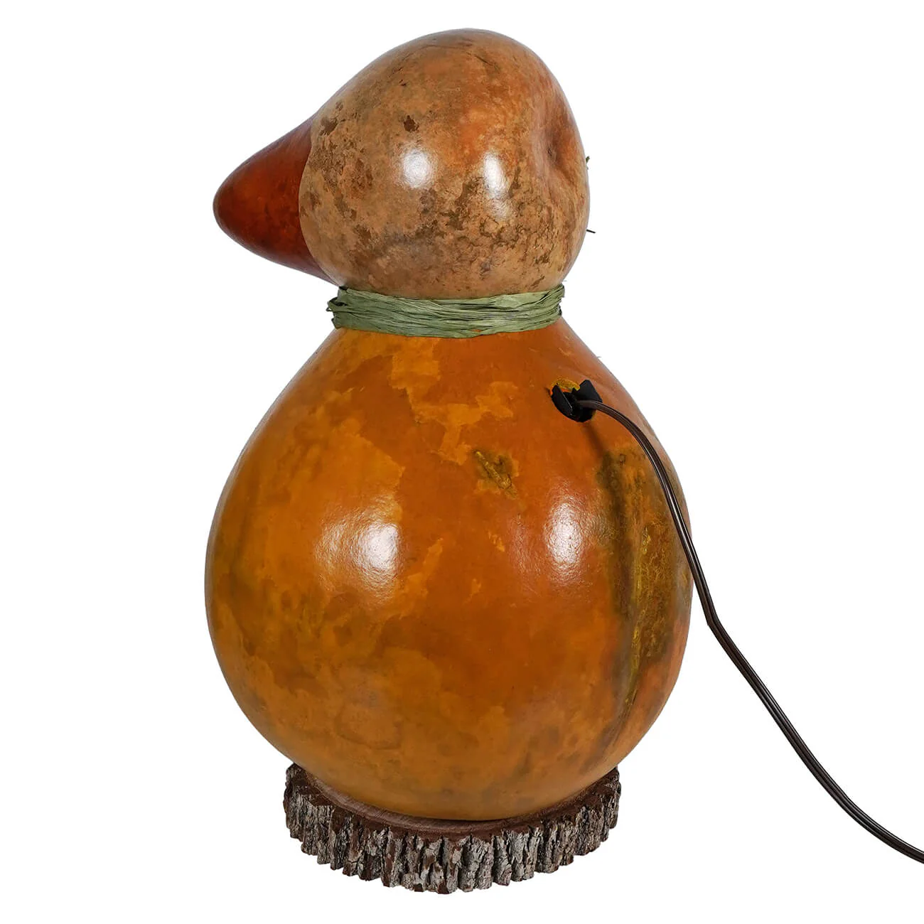 Lighted Extra Large Dillard Duck Gourd With Tulip Cutout - Image 4
