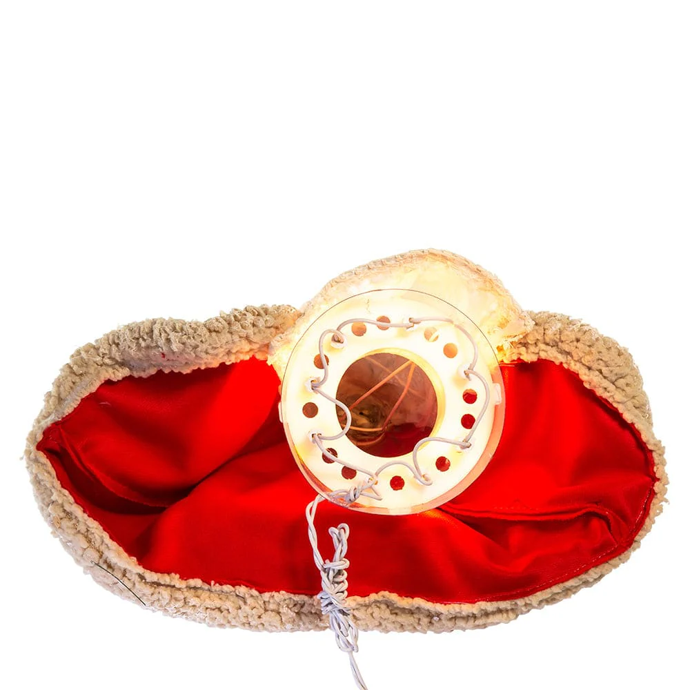 16" UL 10-Light Red & Ivory Angel Tree Topper - Image 8