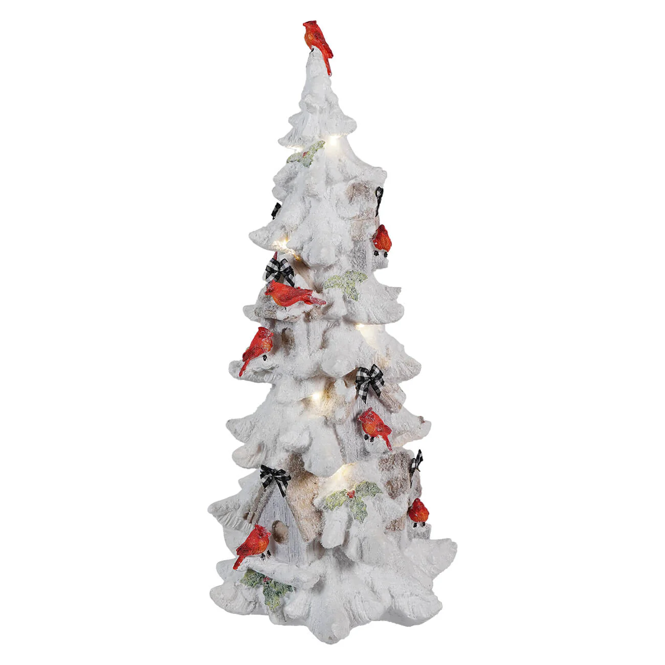 Lighted Snowy Cardinal Tree - Image 2