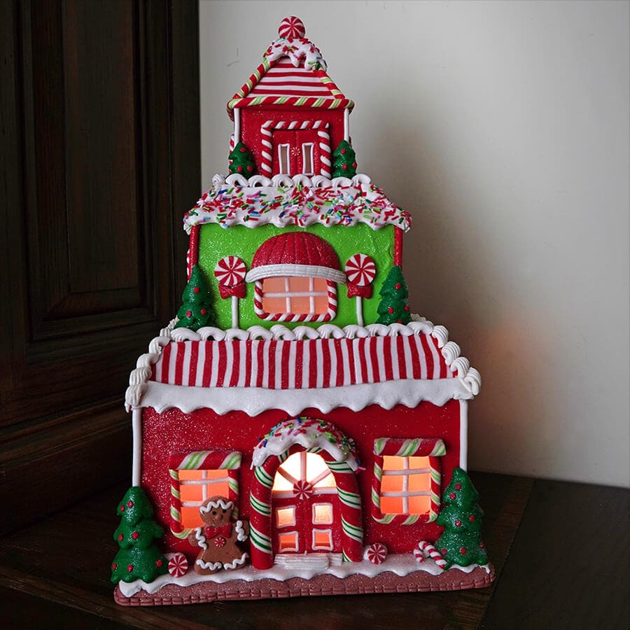 Lighted Three Story Gingerbread House - Image 3