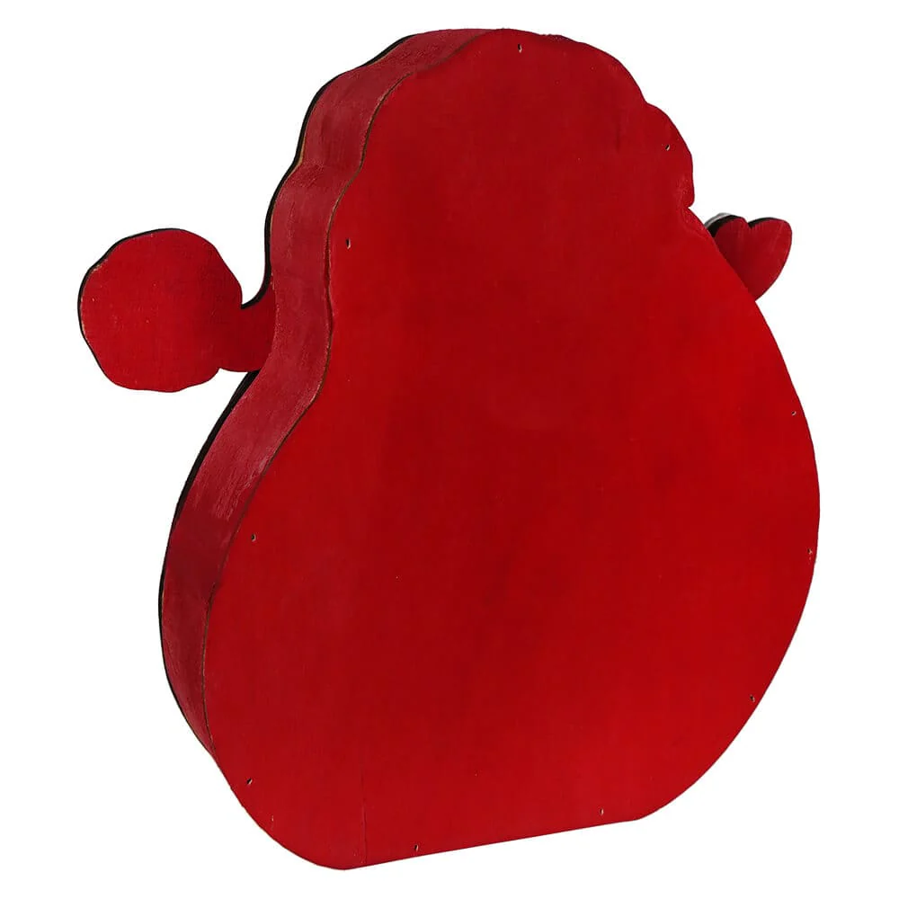 Lighted Wood Holiday 3-D Santa - Image 2