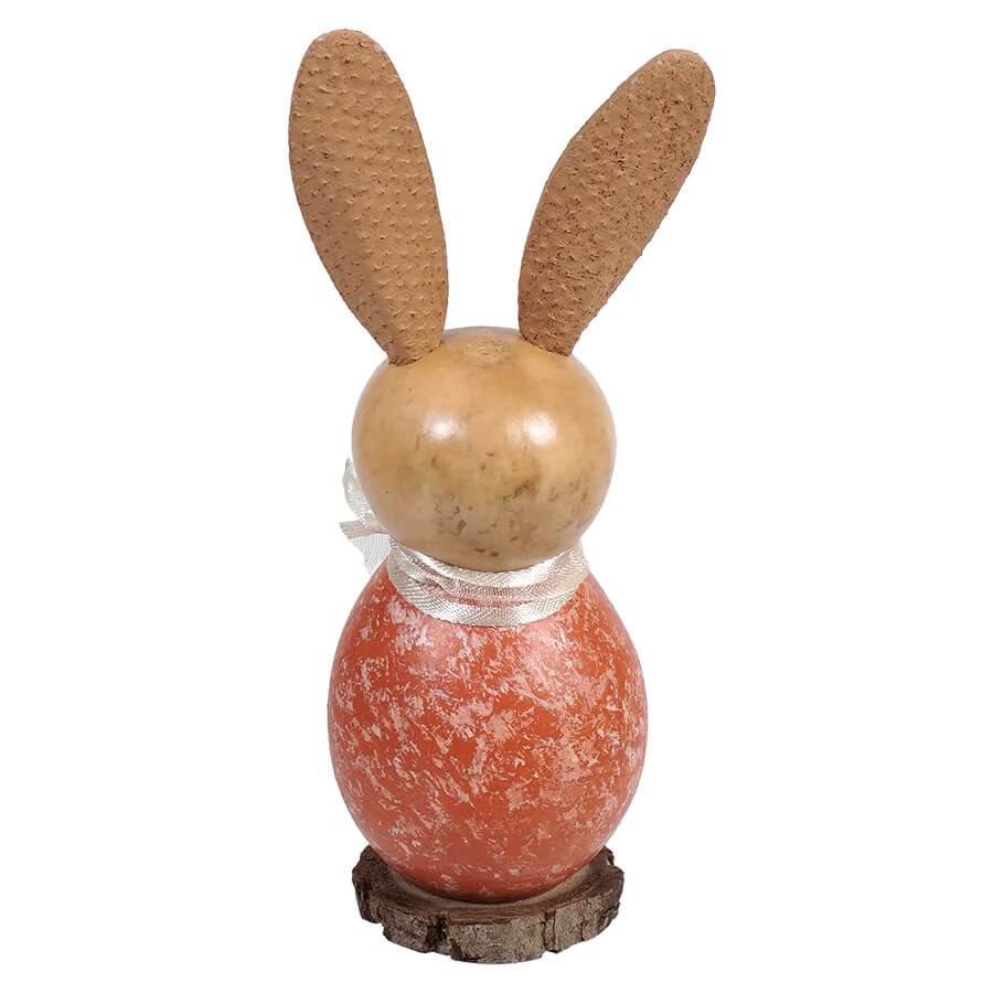 Lil Willow Orange Bunny Gourd With Flower Cutout - Image 2
