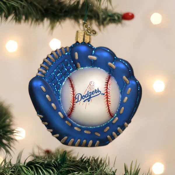 Los Angeles Dodgers Baseball Mitt Ornament - Image 3