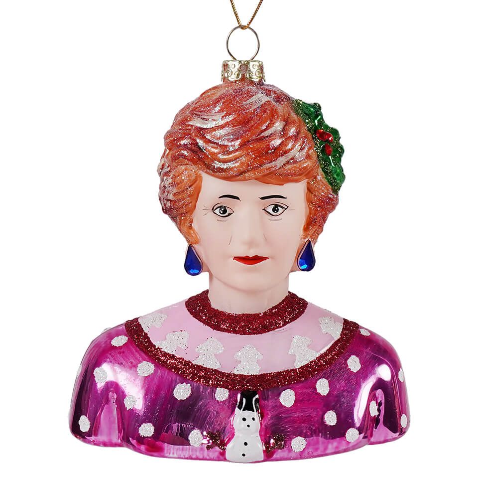 May Your Christmas Be Golden - Blanche Glass Ornament