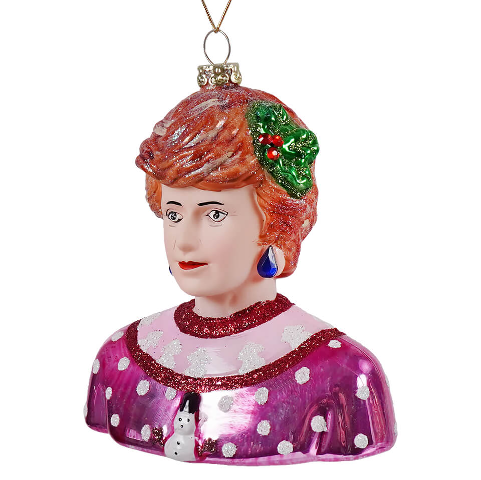 May Your Christmas Be Golden - Blanche Glass Ornament - Image 2