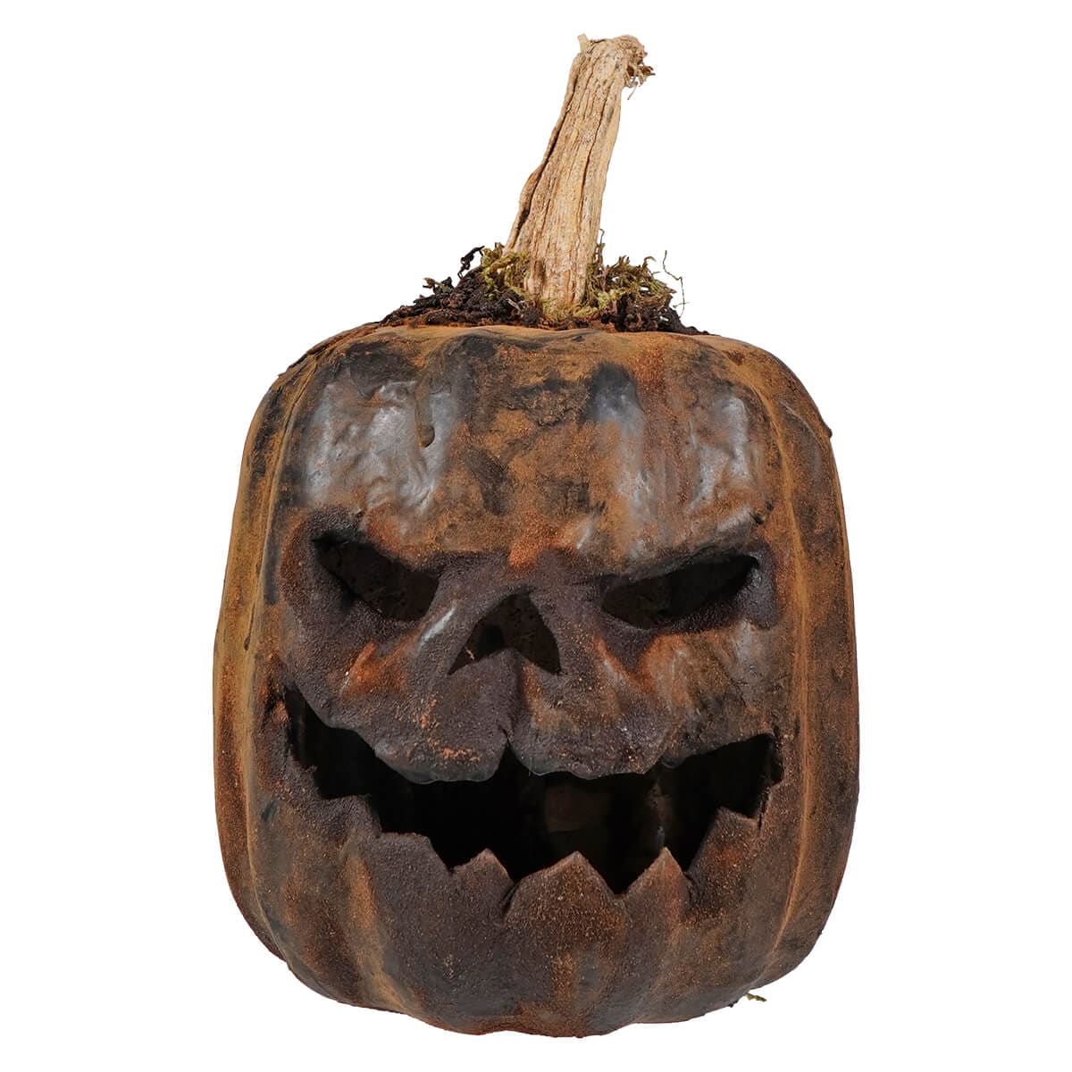 Menacing Black Pumpkin Jack-O'-Lantern