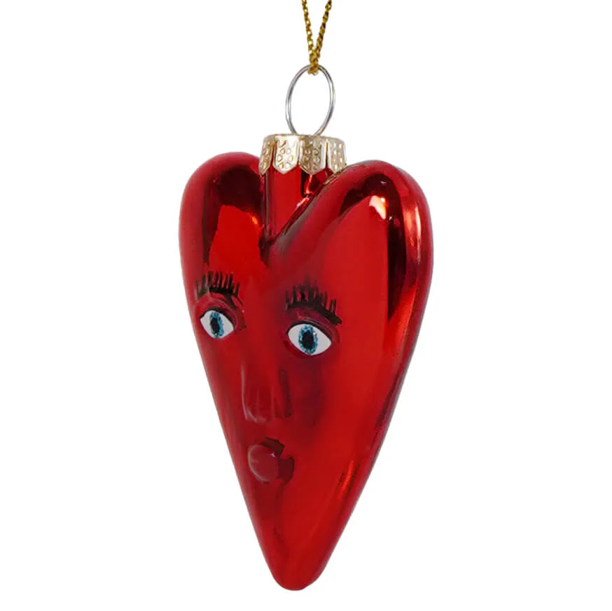 Mi Amor Heart Glass Ornament - Image 2
