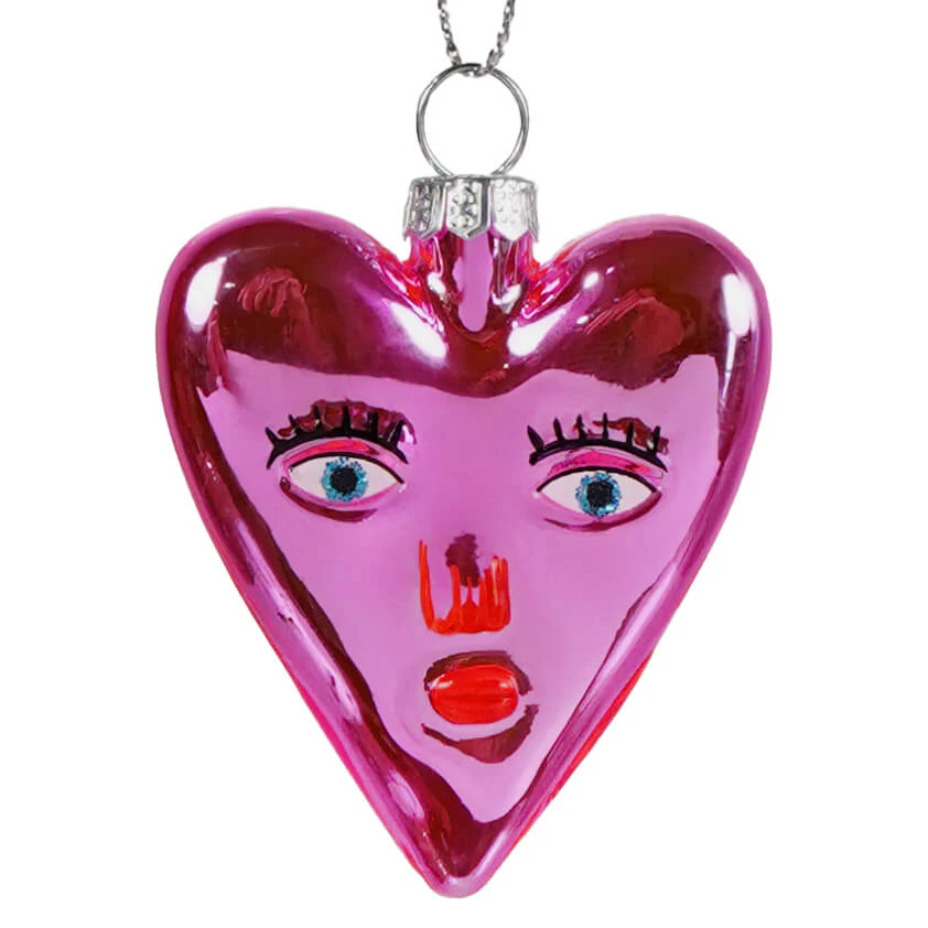 Mi Amor Heart Glass Ornament - Image 3