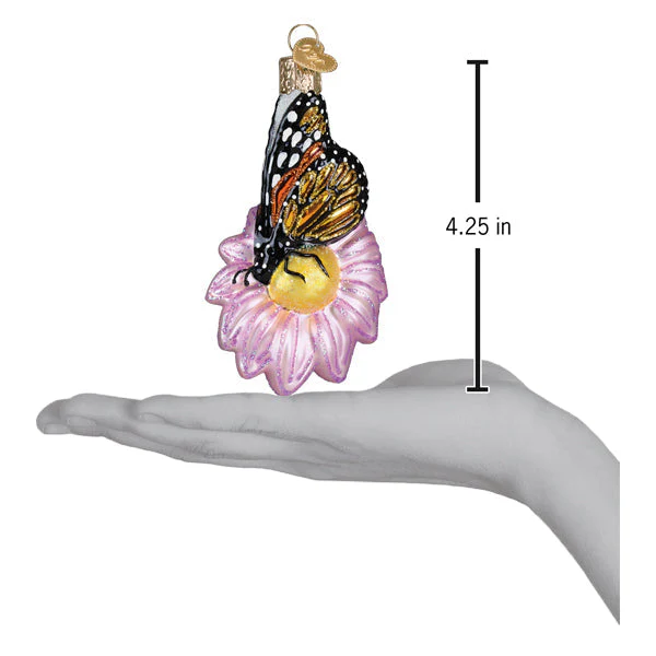 Monarch Butterfly On Flower Ornament - Image 5