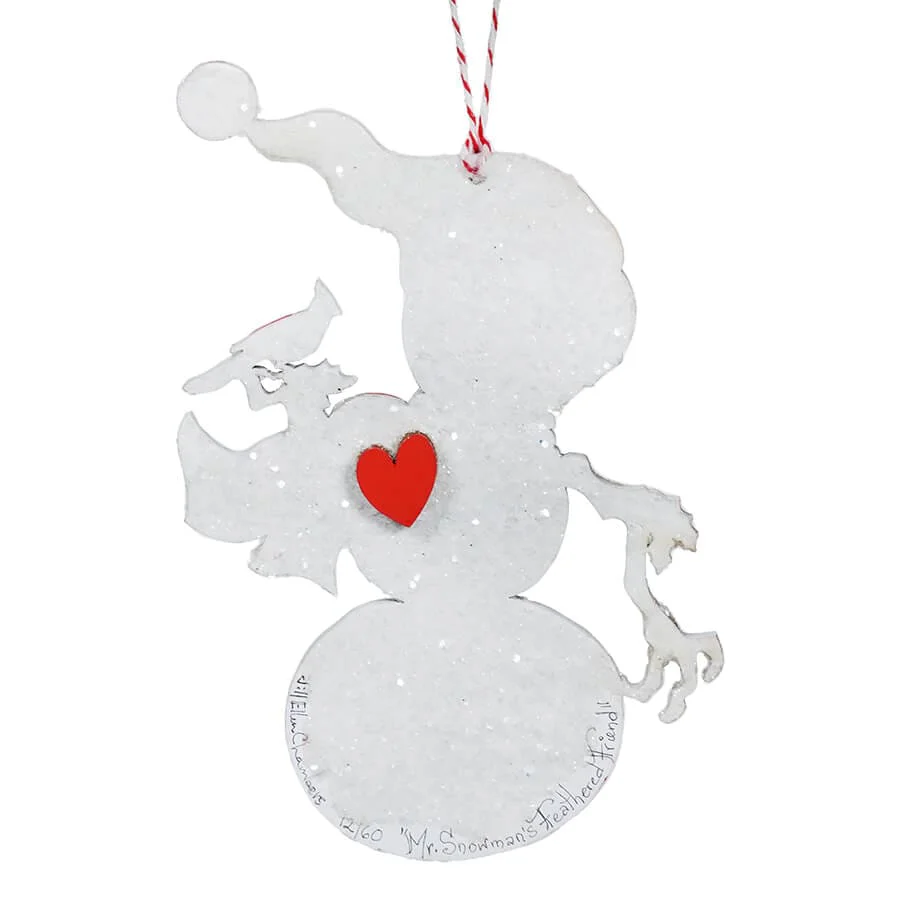 Mr. Snowman's Feathered Friend Ornament - Image 2