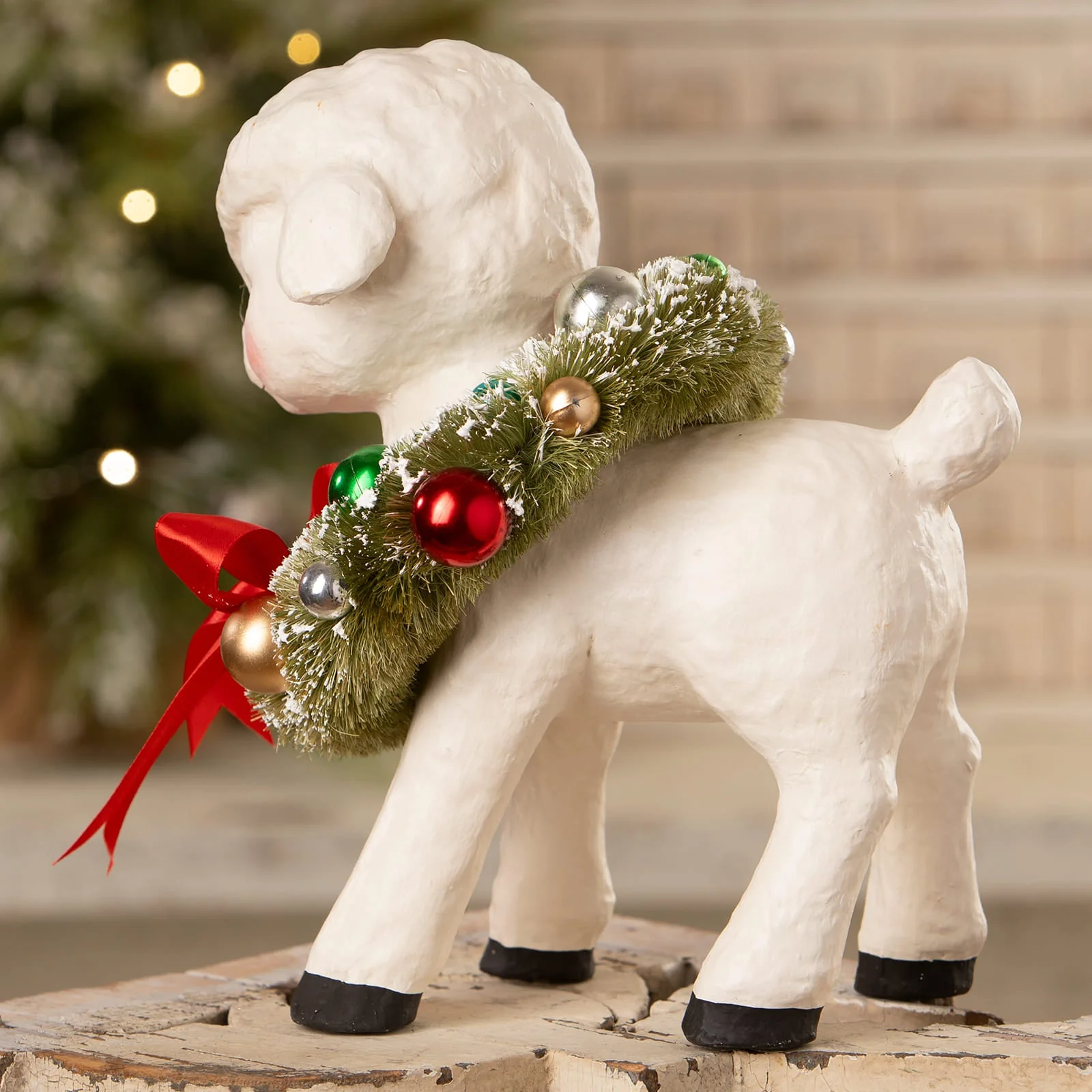 Noelle Lamb With Wreath - Image 5