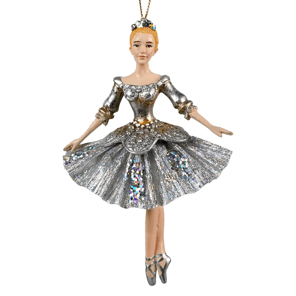Ombré SIlver Ballerina Ornament