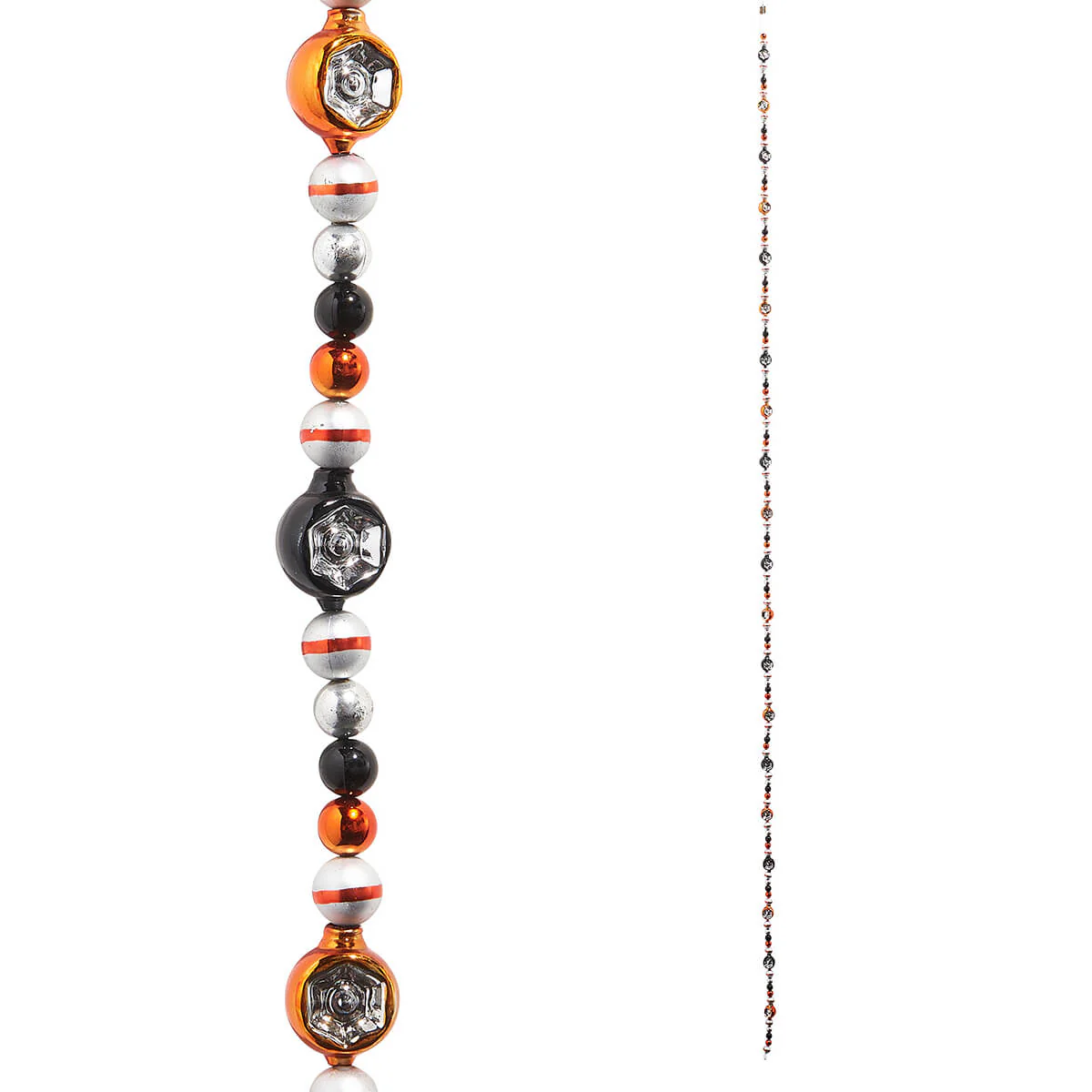 Orange, Black & Silver Halloween Reflector Garland - Image 2