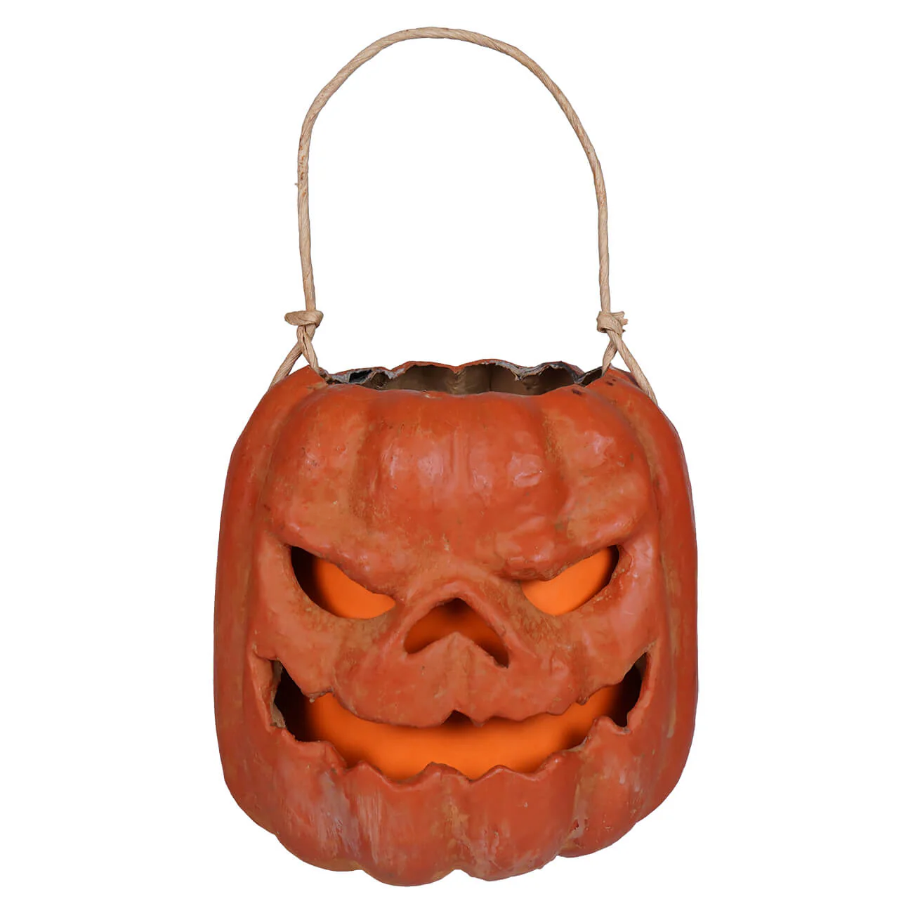 Orange Scary Face Pumpkin Bucket