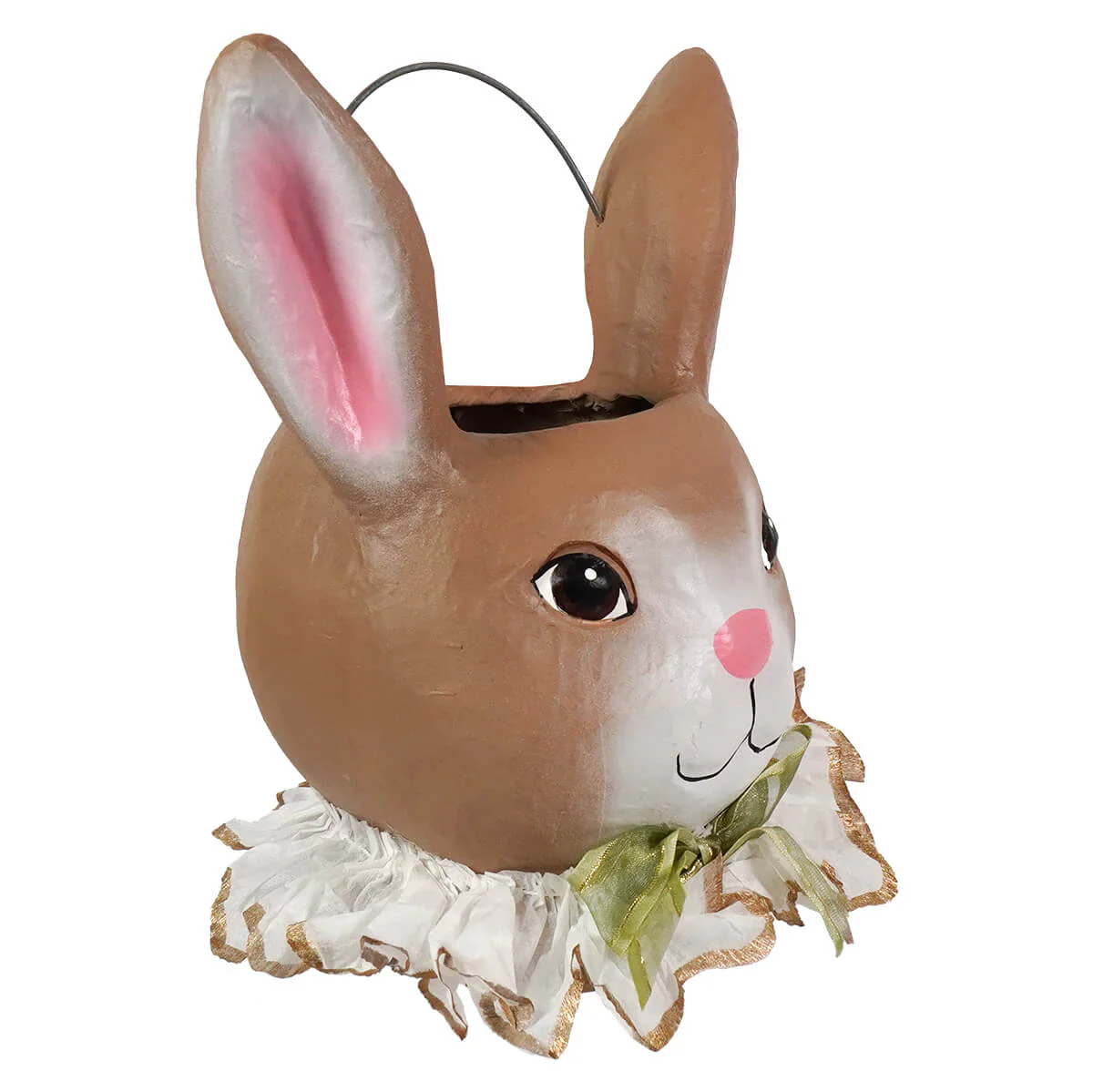 Party Rabbit Papier Mache Bucket - Image 2