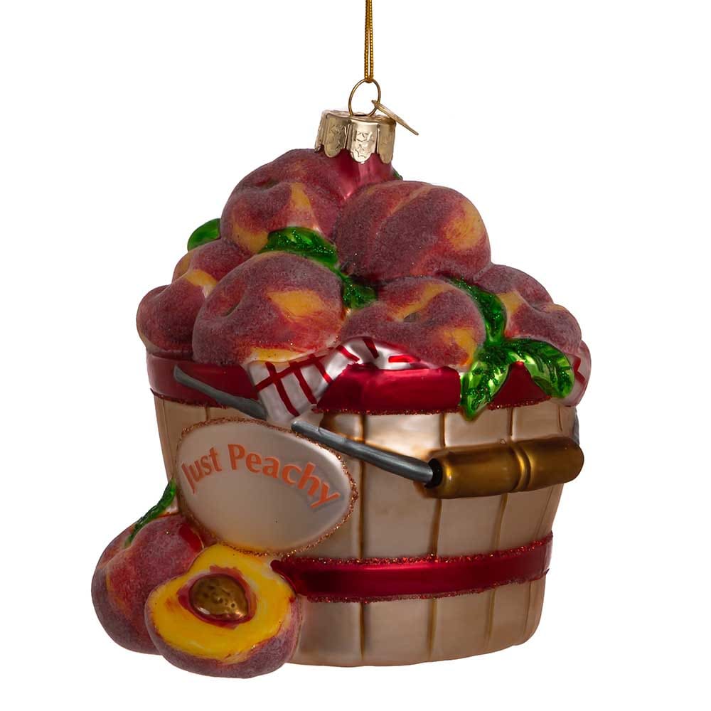 Peaches In Basket Ornament - Image 2