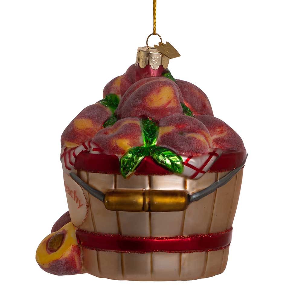 Peaches In Basket Ornament - Image 4