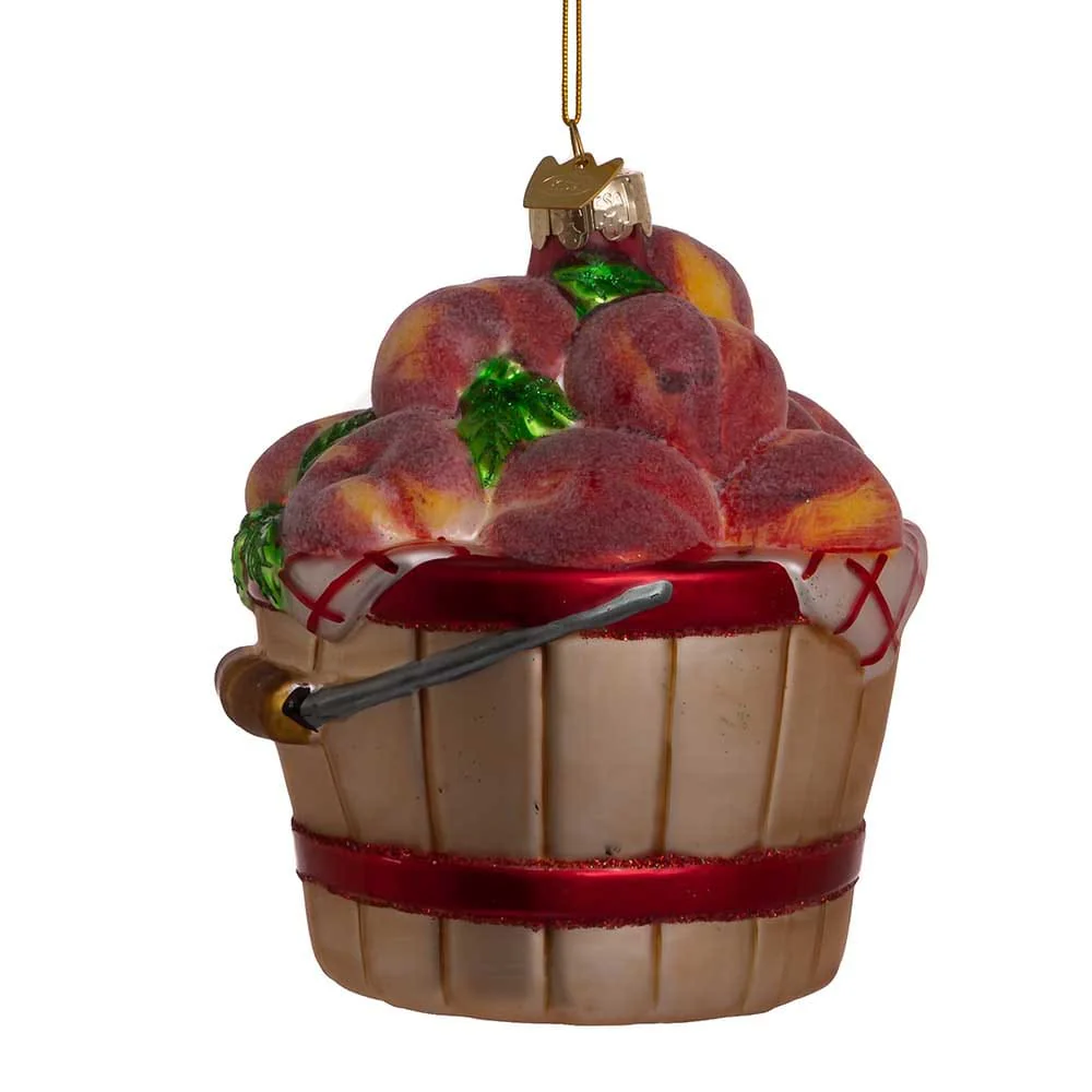 Peaches In Basket Ornament - Image 5