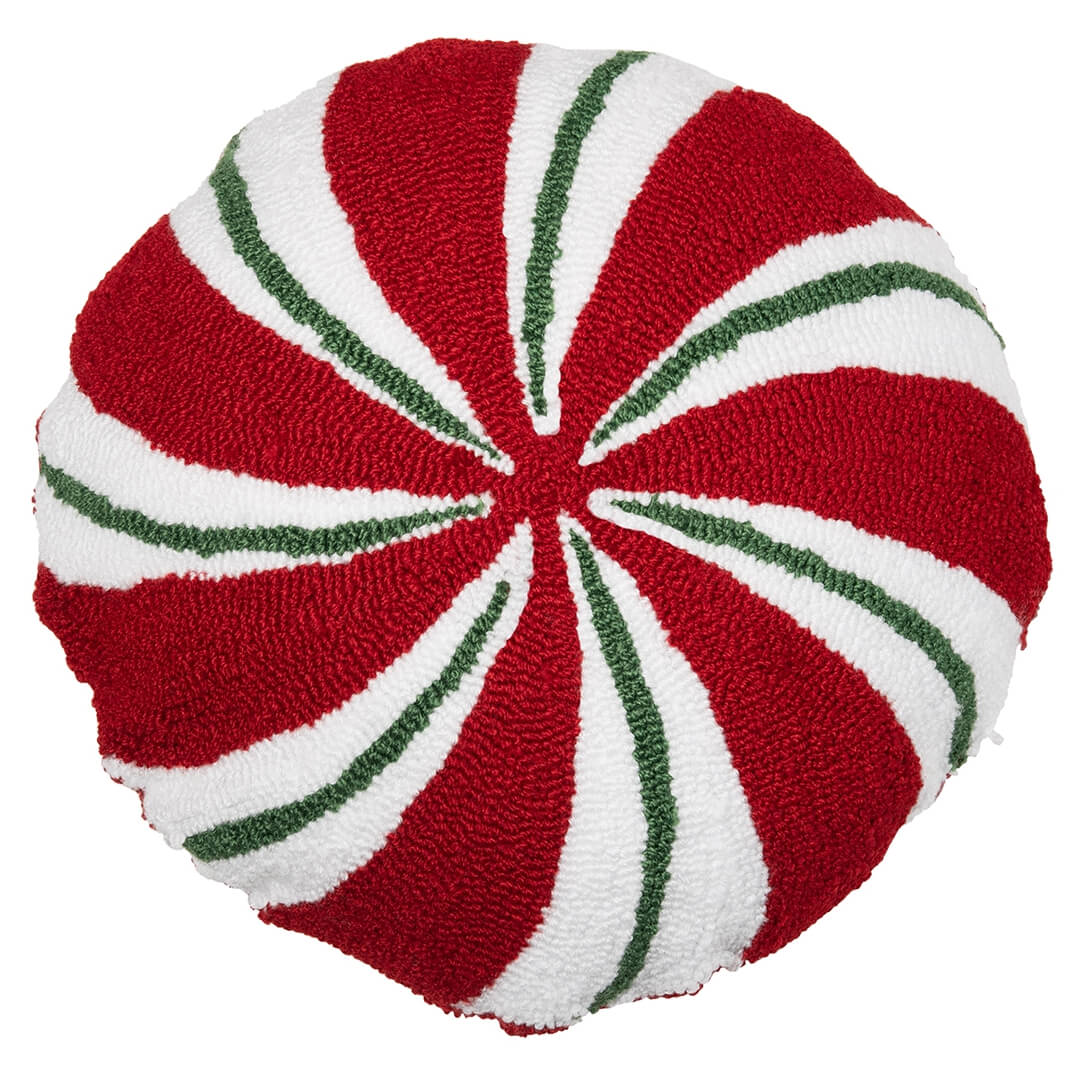 Peppermint Shaped Hooked Pillow