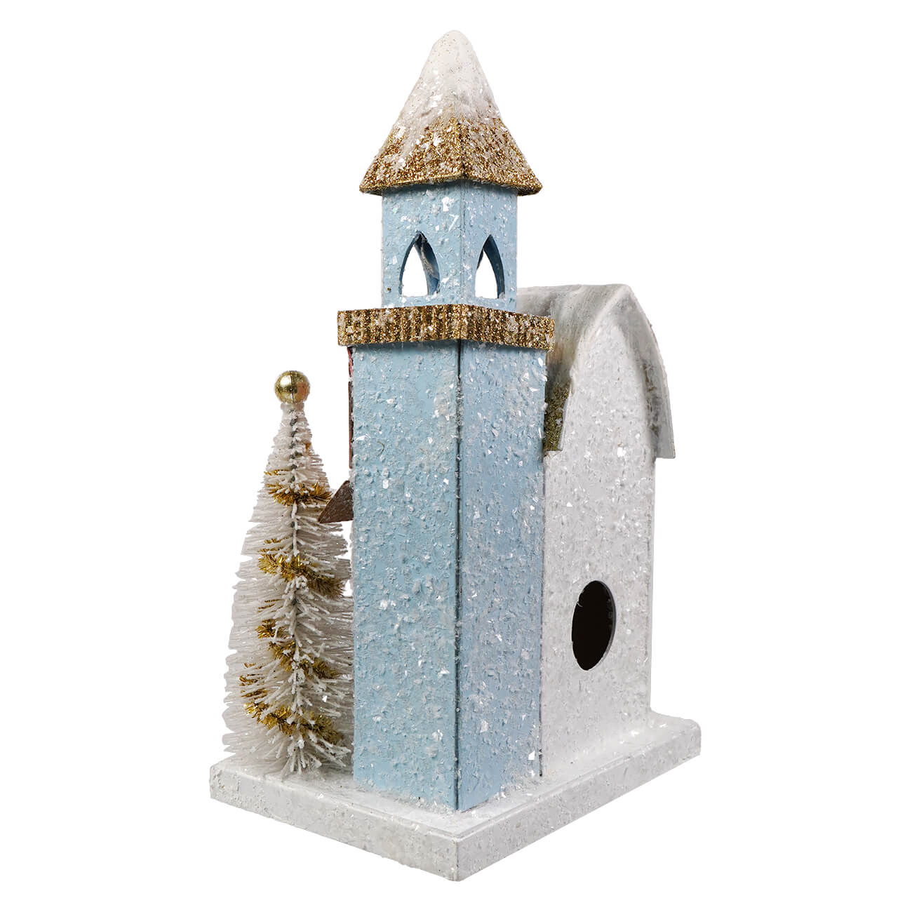 Petite Church With White Tree & Deer - Image 3