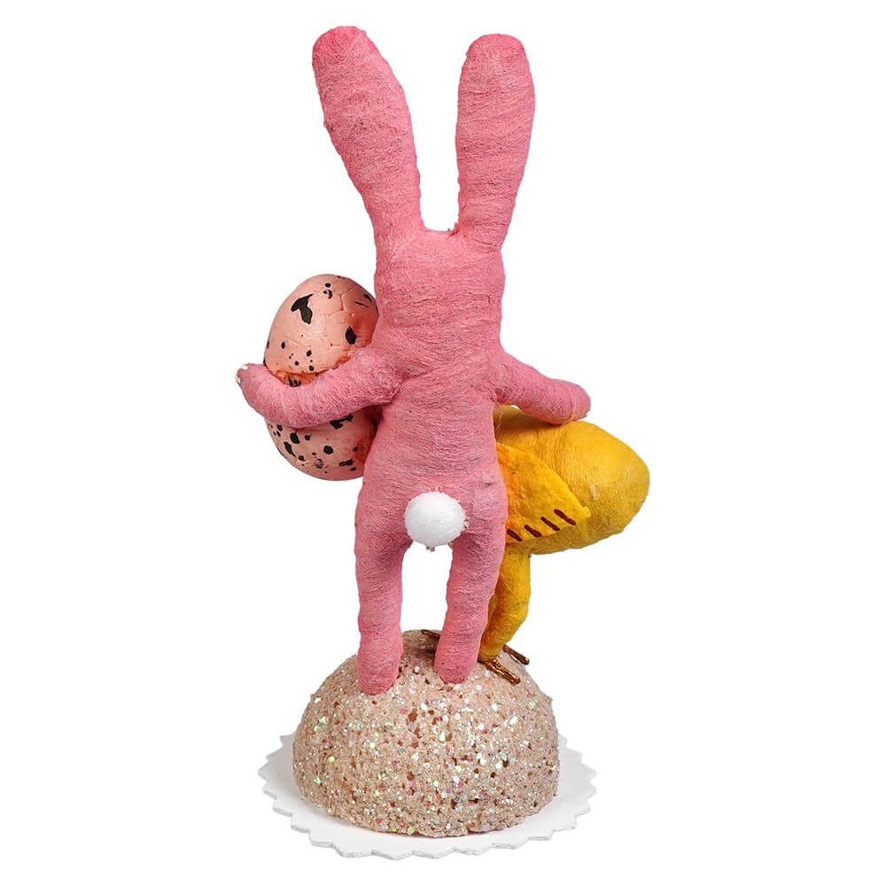 Pink Bunny Child with Yellow Chick Figure - Image 2