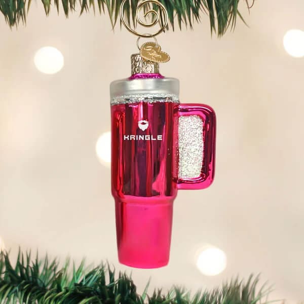 Pink Kringle Cup Ornament - Image 2