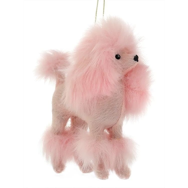 Plush Pink Poodle Ornament