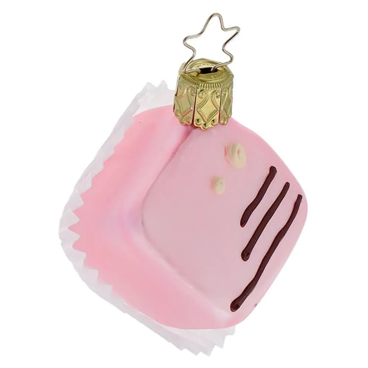 Pink Striped Petit Fours Ornament