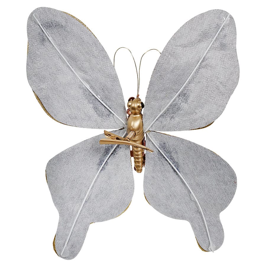 Purple Glittered & Jeweled Butterfly Ornament - Image 2