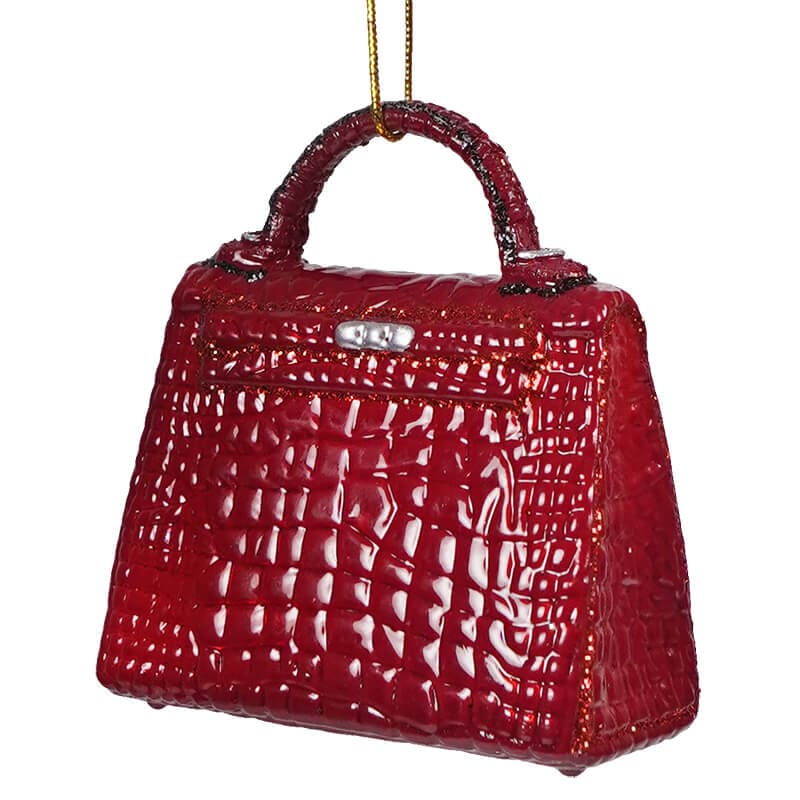 Red Birkin Luxury Handbag Ornament