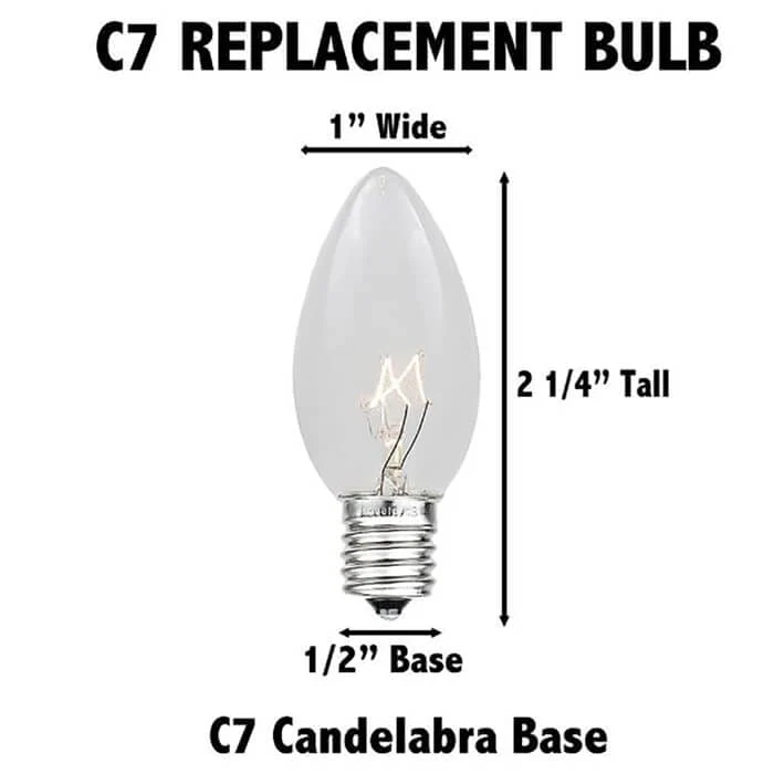 Red Ceramic Opaque C7 5 Watt Bulb - Image 3
