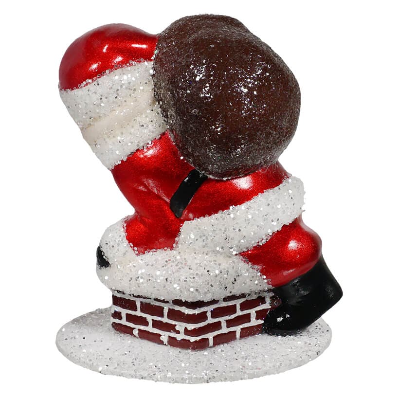 Red Santa On Chimney With Gifts - Image 2