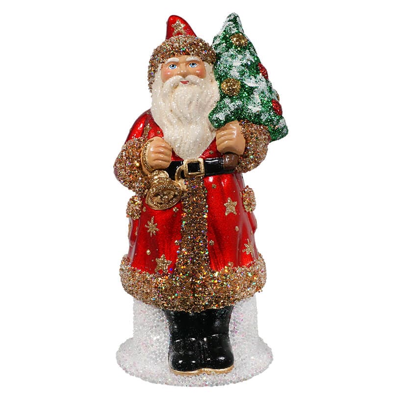 Red Santa With Stars And Tree - Image 2