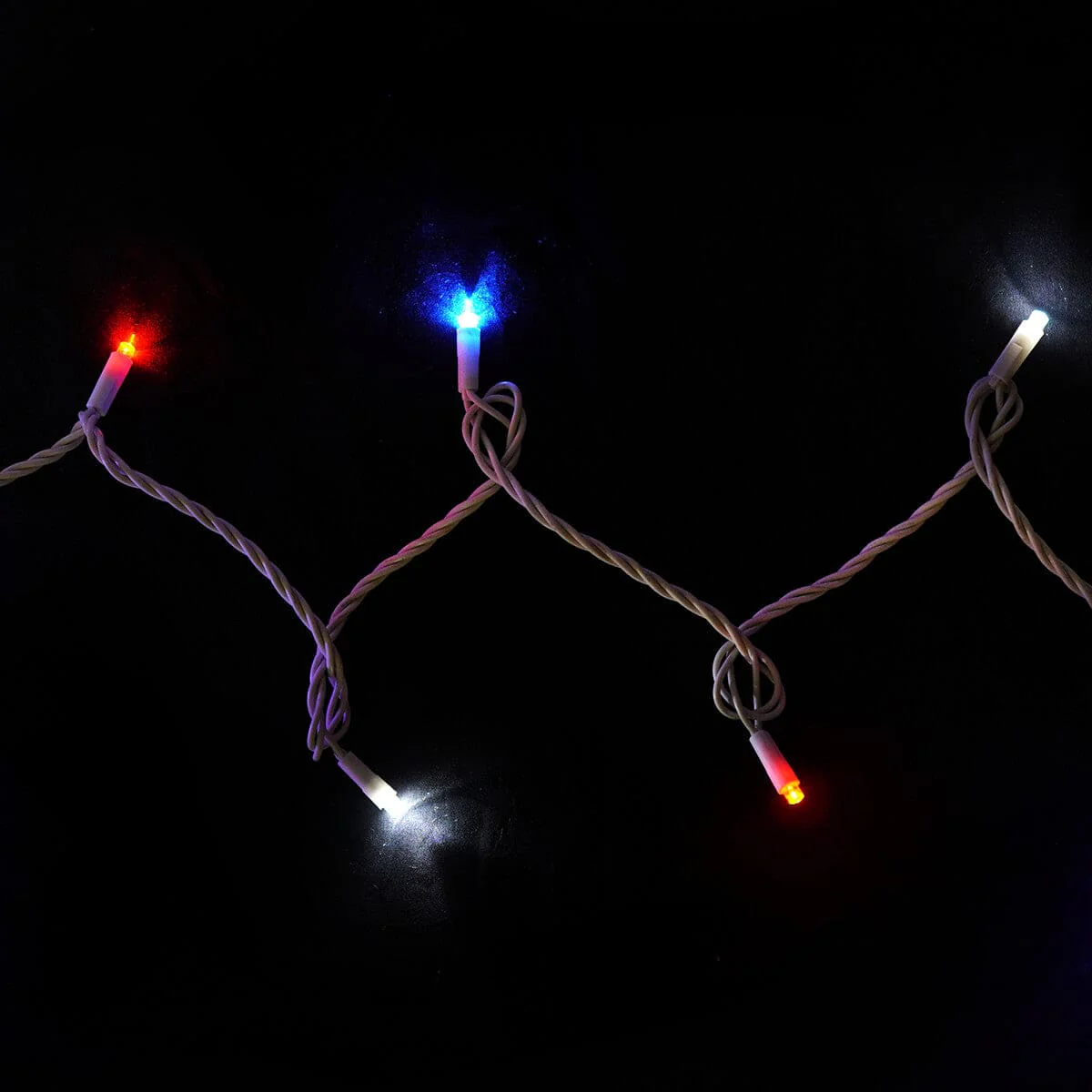 Red, White & Blue Frost 50 LED Light Strand - Image 3