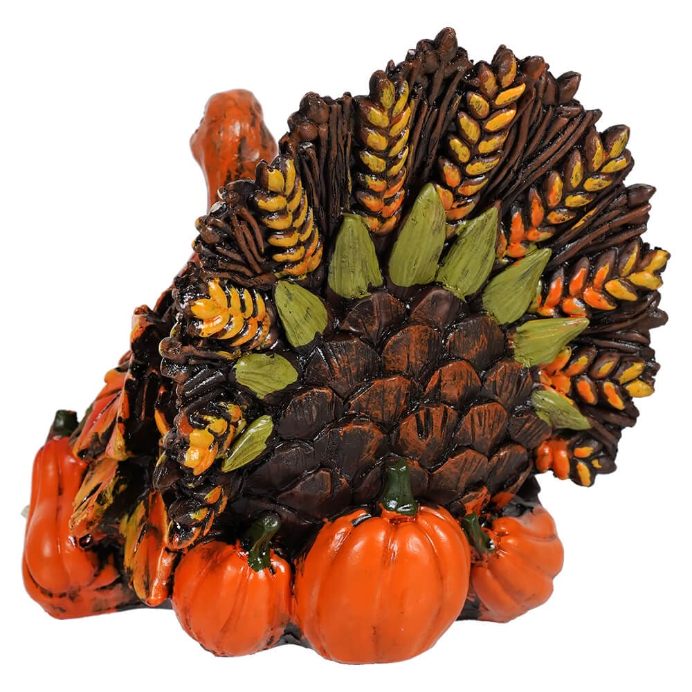 Resin Fruitful Harvest Turkey Figurine - Image 3