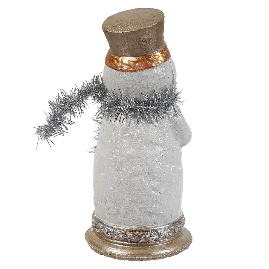 Resin Tinsel & Scarf "Wish" Snowman Figurine - Image 3