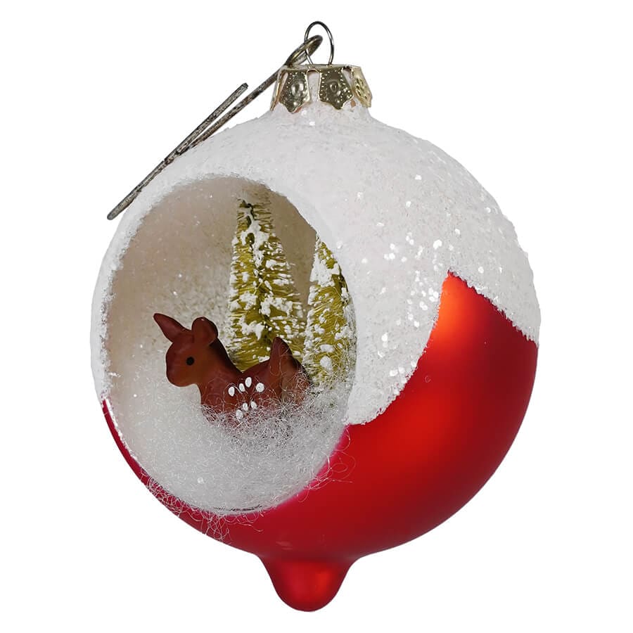 Retro Red Deer Indent Ornament - Image 2